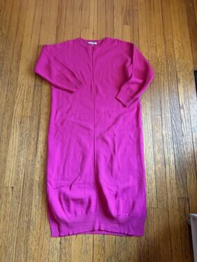My Fashion Dress Womens One Size Pink Knit Sweater Long Sleeve Pullover